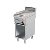 Fry-top electric 400mm, platou cromat-neted, pe suport deschis, Linia 700, Arisco